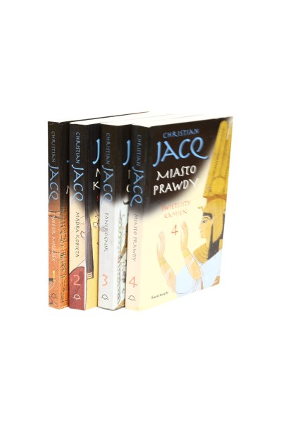 4x Jacq Świetlisty kamień Tom 1,2,3,4: Nefer milczek/ Mądra kobieta