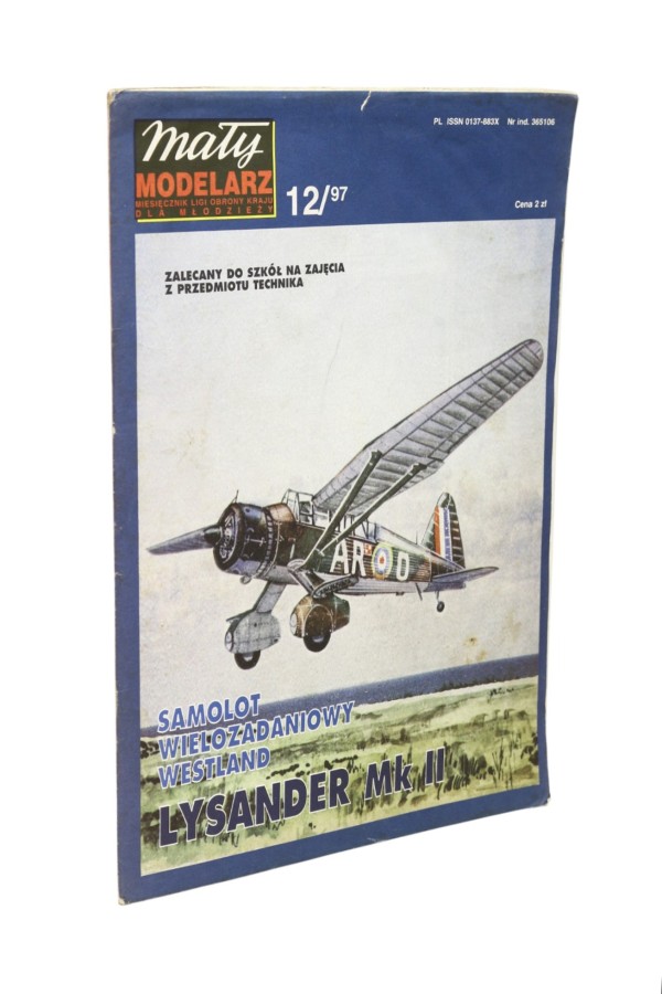 Mały Modelarz Numer 12/1997 Samolot wielozadaniowy Westland Lysander Mk II