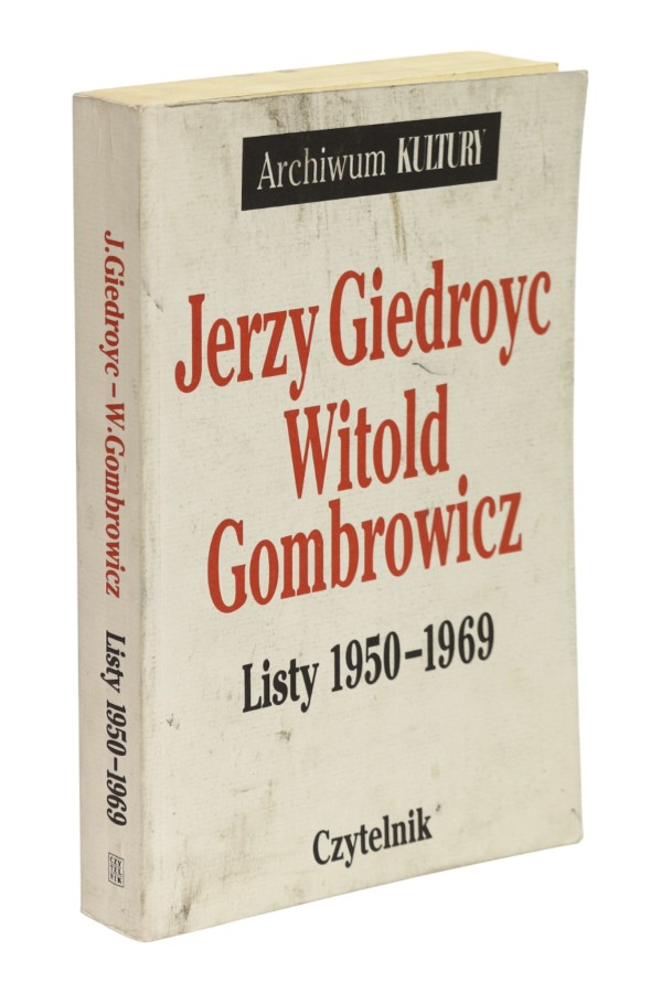 Jerzy Giedroyc Witold Gombrowicz Listy 1950-1969