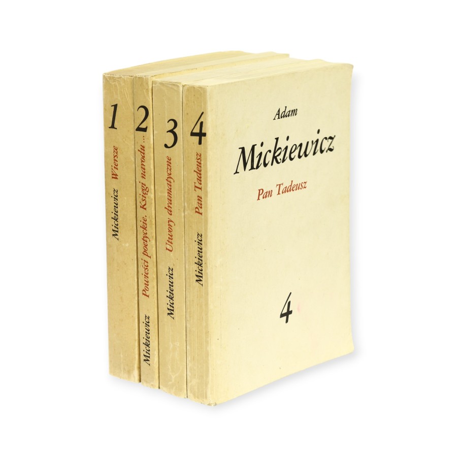 4x Mickiewicz Wiersze/ Powieści poetyckie/ Utwory dramatyczne/ Pan Tadeusz