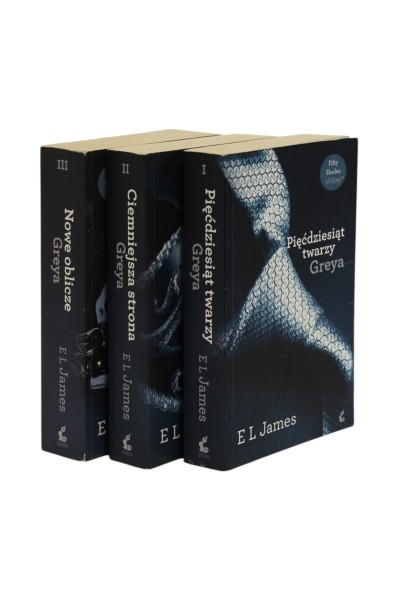 3x James Pięćdziesiąt odcieni: Pięćdziesiąt twarzy Greya/ Ciemniejsza strona Greya/ Nowe oblicze Greya