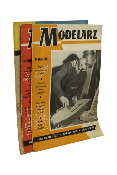 3x Modelarz 1962 Nr 3(83), 5(85), 12
