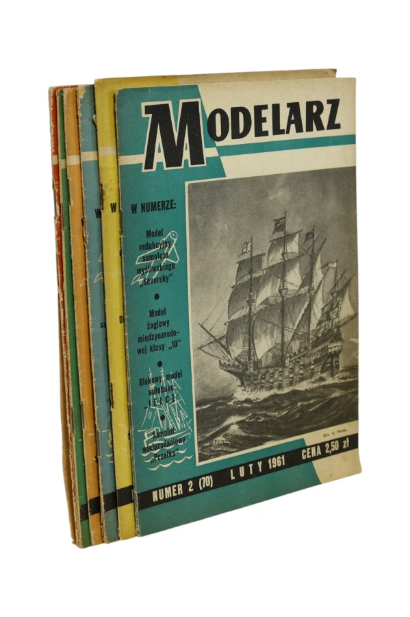 6x Modelarz 1961 Nr 2(70), 4(72), 6(74), 8(76), 10(78), 11(79)