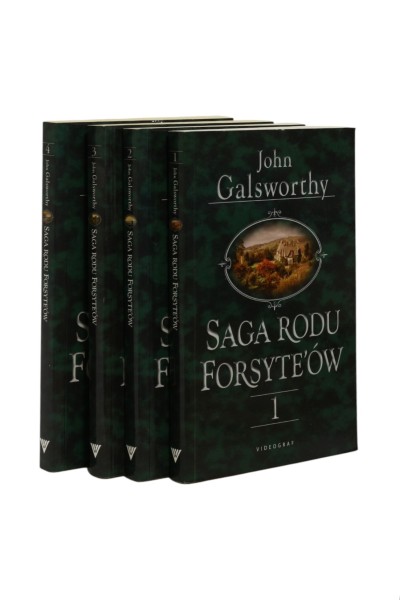4x Glasworthy Saga rodu Forsyte'ów Tom 1,2,3,4