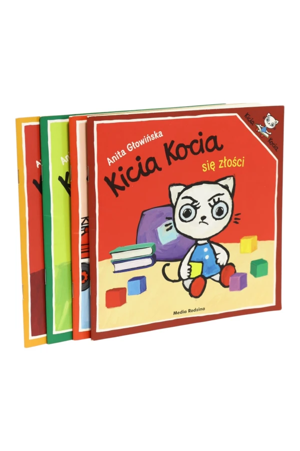 4x Głowińska Kici Kocia majsterkuje/ na placu zabaw/ się złości/ poznaje strażaka