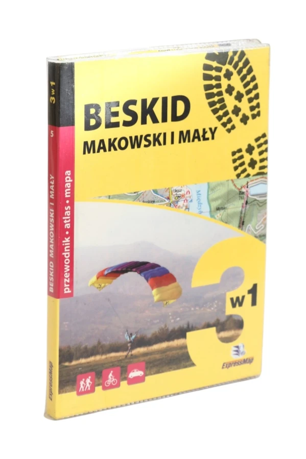 Beskid Makowski i mały  3 w 1 Przewodnik Atlas Mapa