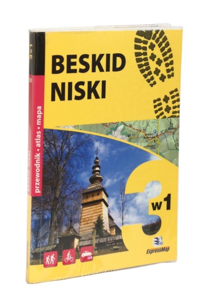 Beskid Niski 3 w 1 Przewodnik Atlas Mapa