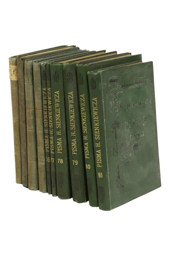 10x Sienkiewicz Pisma Tom I/ XLVII/ XLVIII/ LXXIV/ LXXVI/ LXXVII/ LXXVIII/ LXXIX/ LXXX/ LXXXI