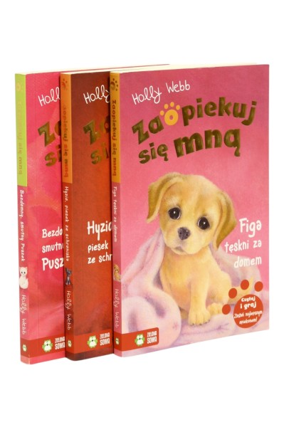3x Webb Zaopiekuj się mną Figa tęski za domem/ Hyzio, piesek ze schroniska/ Bezdomny, smutny Puszek