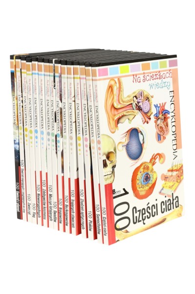 15x Encyklopedia Na ścieżkach wiedzy 100 Części ciała/ Samochodów/ Ptaków