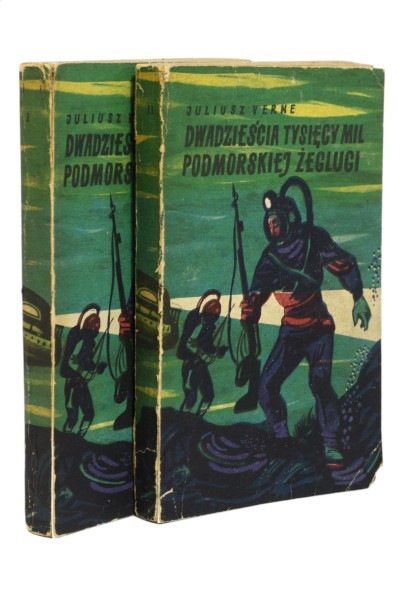 2x Verne Dwadzieścia tysięcy mil podmorskiej żeglugi Tom 1 i 2