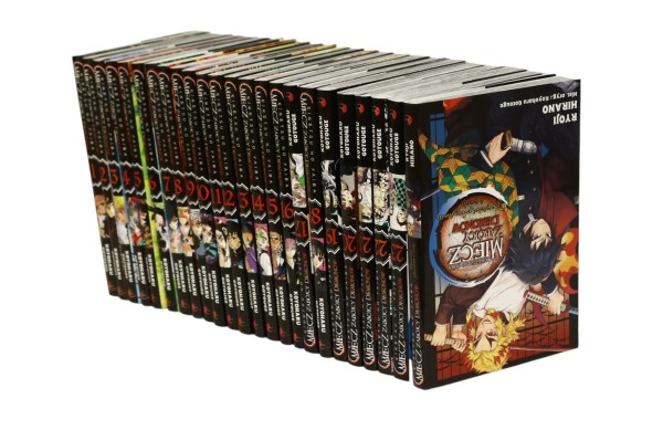 24x Gotouge Kimetsu no yaiba Miecz zabójcy demonów Tom 1-23 +Opowieści płomienia i wody KOMPLET