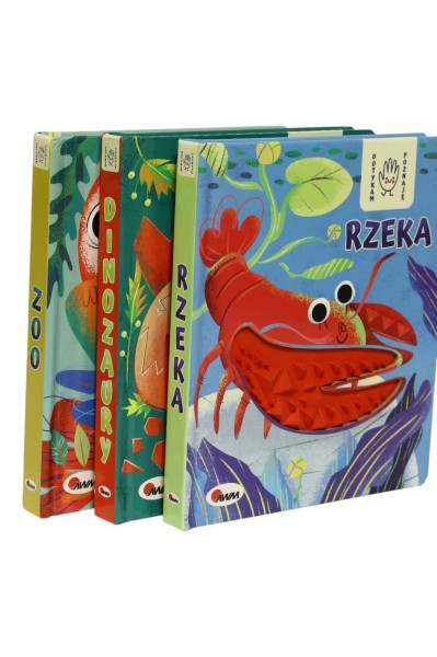 3x Dotykam Poznaję: Zoo/ Dinozaury/ Rzeka