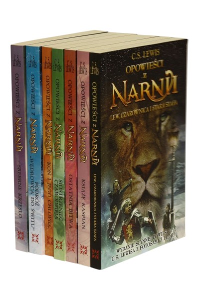 7x Lewis Opowieści z Narnii Tom 1-7 Lew, Czarownica i stara szafa