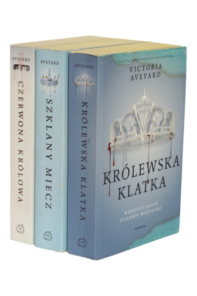 3x Aveyard Czerwona królowa/ Szklany miecz/ Królewska klatka