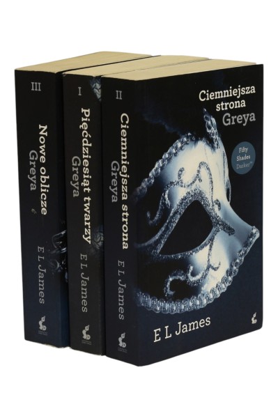 3x James Pięćdziesiąt odcieni: Pięćdziesiąt twarzy Greya/ Ciemniejsza strona Greya/ Nowe oblicze Greya