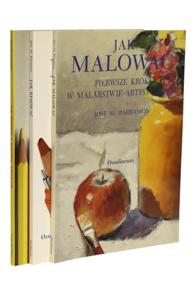 3x Parramón Jak malować/ Jak rysować/ Jak rysować i malować kredkami