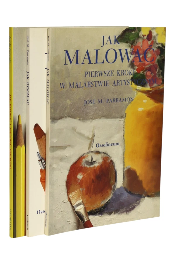 3x Parramón Jak malować/ Jak rysować/ Jak rysować i malować kredkami