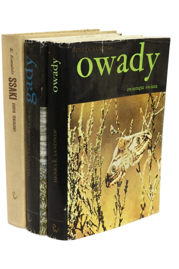 3x Zwierzęta świata gady/ owady/ Ssaki Zarys teriologii