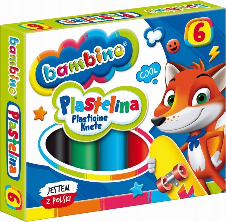 Plastelina 6 kolorów  BAMBINO  MAJEWSKI